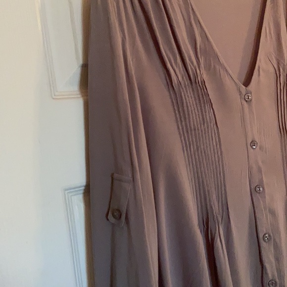 Lavender Button Down Blouse - Picture 4 of 8